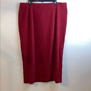 EUC Fashion Bug Red Midi Pencil Skirt Size 22W/24W #163